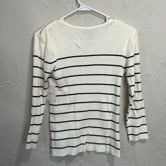 Ellen Tracy Zipper Detail Ribbed Sweater Size Medium NWT - Picture 6 of 7